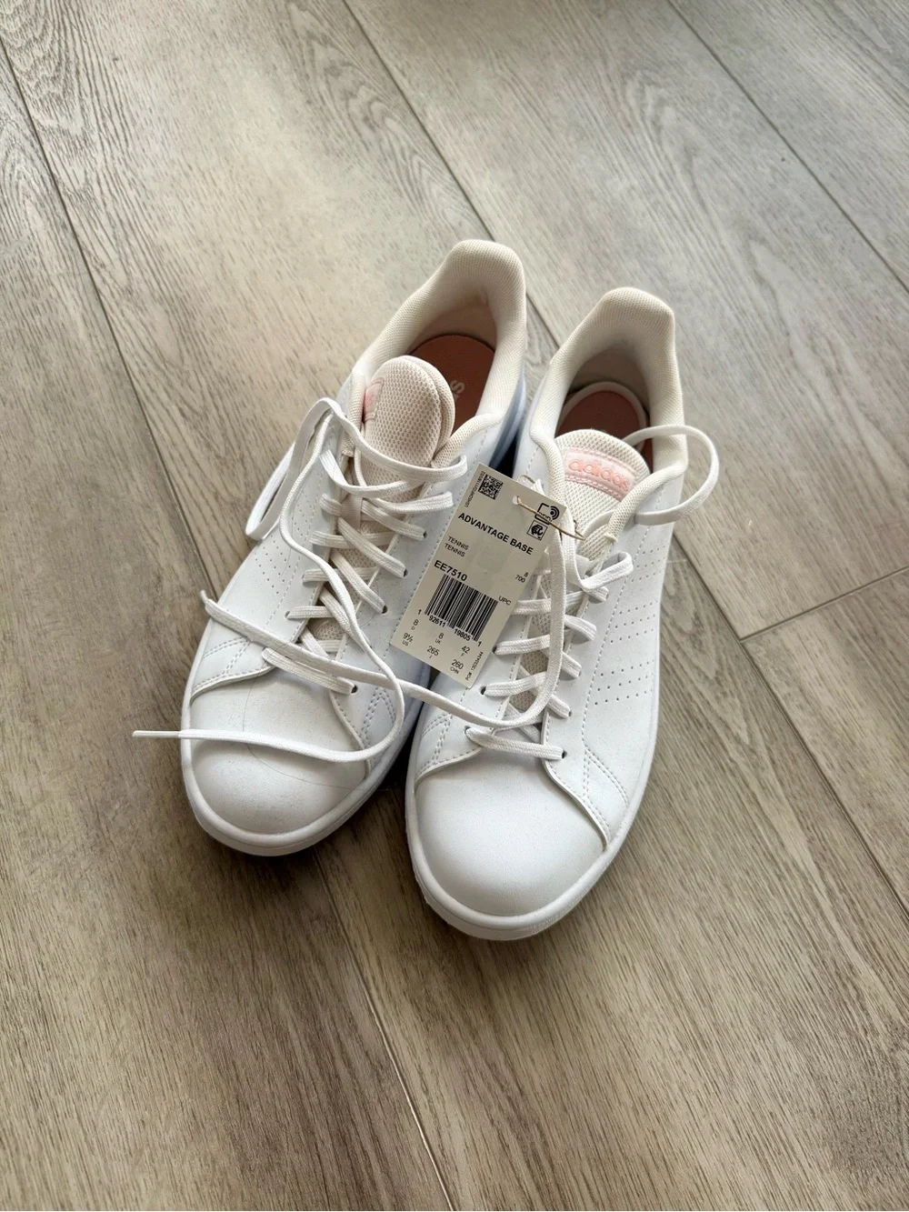 White Women's Adidas Leather Tennis Sneakers - Comfort Casual Shoe